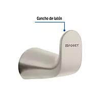 Gancho sencillo satinado para toalla línea Riviera - RIA-73N / 45219