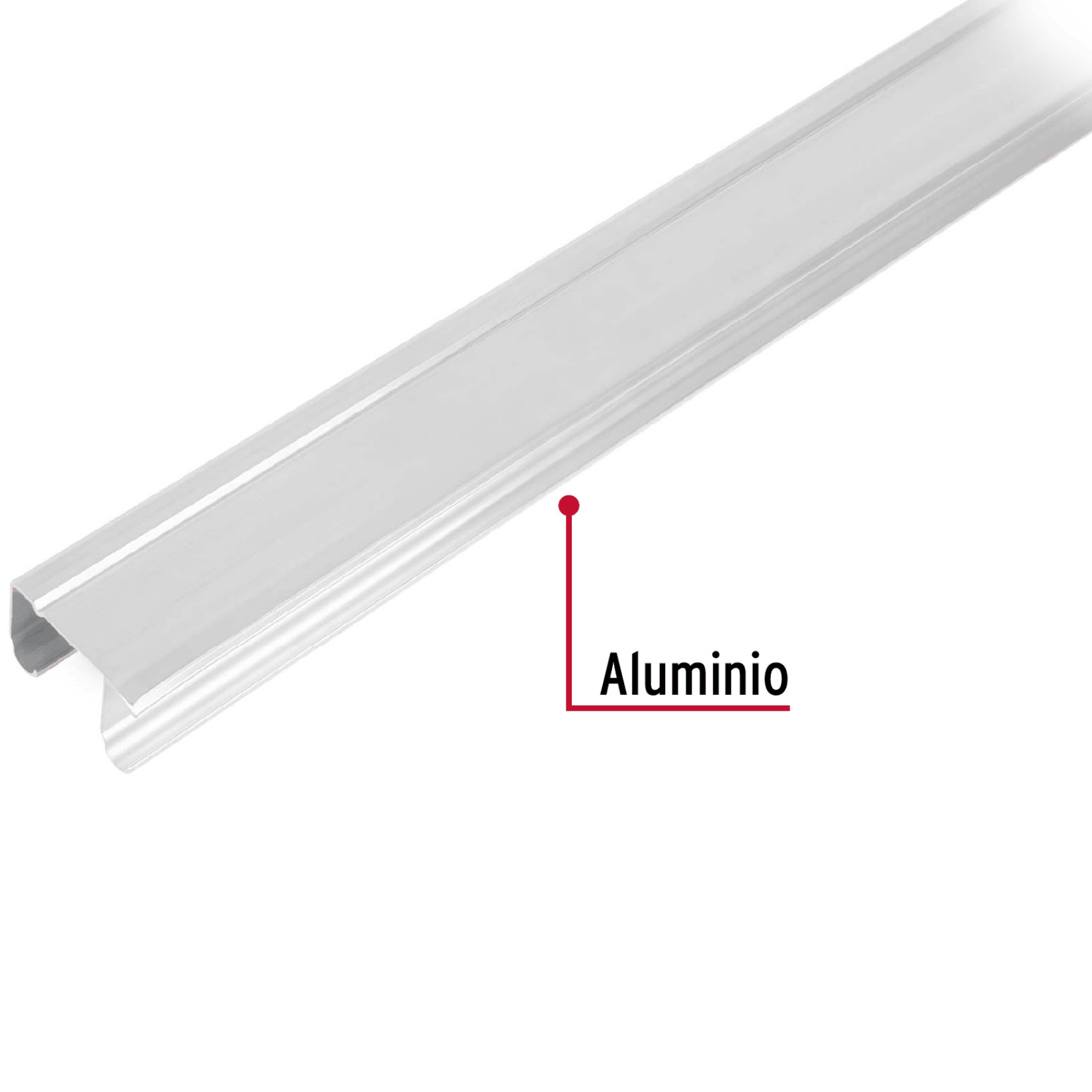 Riel superior  'JJ' de aluminio para puerta corrediza 3 m-RJJ-30 / 48973