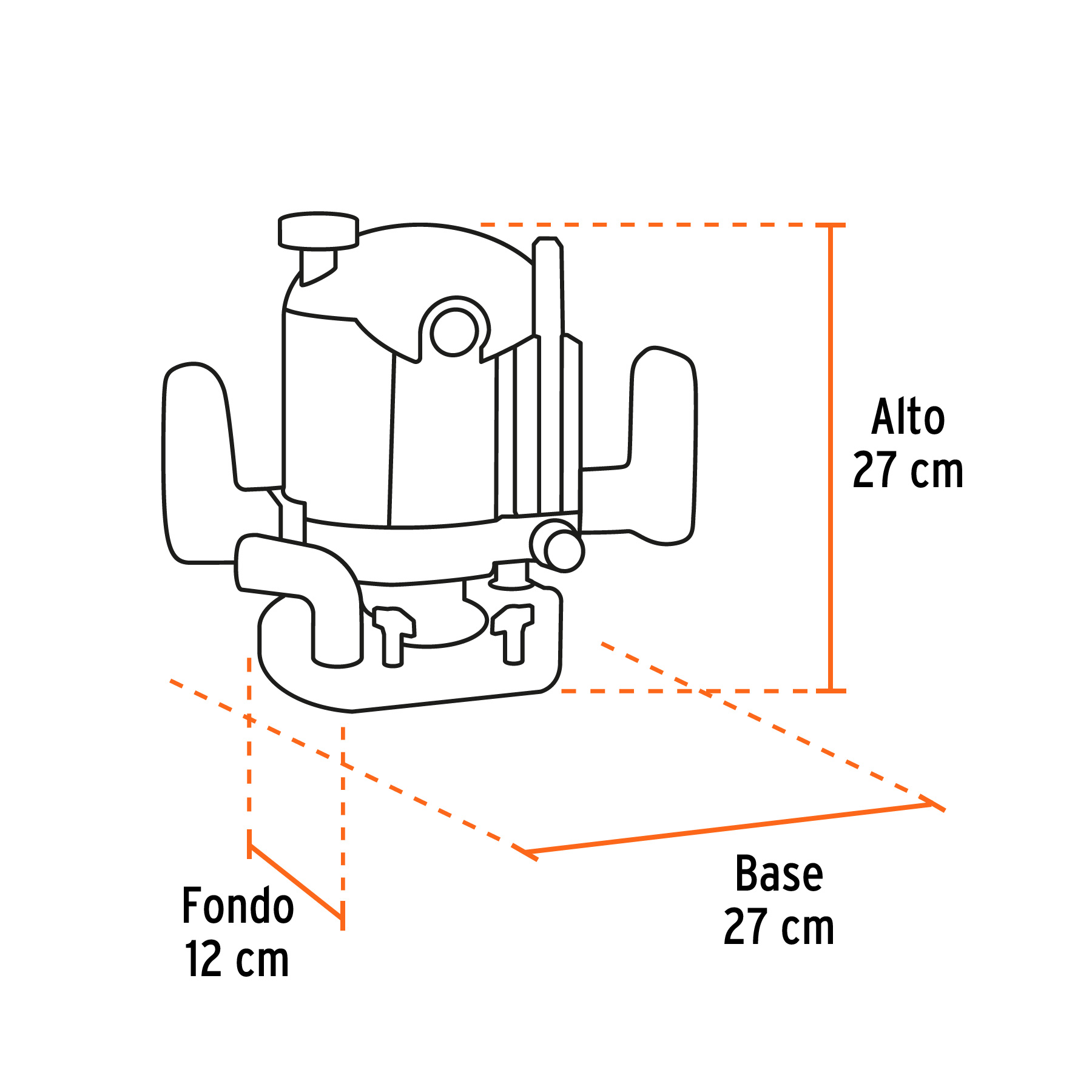 ROU-N3 Rebajadora industrial 1-3/4 HP Truper ROU-N3 Rebajadora industrial 1-3/4 HP Truper