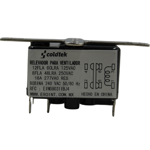 Relay Refrigeracion para Vent, 6 Term, Bobina 240 Volts AC - RYRFFN002 Relay Refrigeracion para Vent, 6 Term, Bobina 240 Volts AC - RYRFFN002