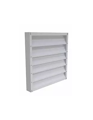 Rejilla Louvers Tipo "L" en Aluminio Extruido (24" x 24", Blanco)