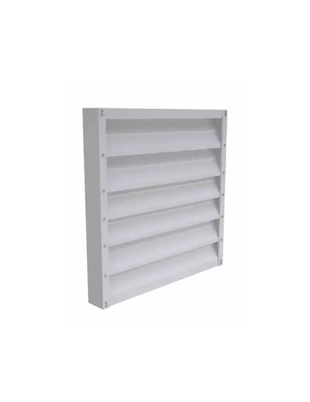 Rejilla Louvers Tipo "L" en Aluminio Extruido (24" x 24", Blanco) Rejilla Louvers Tipo "L" en Aluminio Extruido (24" x 24", Blanco)