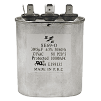 Capacitor Doble 30/5 Mf 370 Vac +/- 5%, Ovalado - Se69-O Capacitor Doble 30/5 Mf 370 Vac +/- 5%, Ovalado - Se69-O