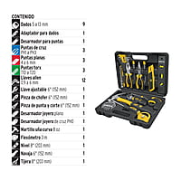 Juego de 42 herramientas Comfort Grip, Pretul - SET-42 / 22101 Juego de 42 herramientas Comfort Grip, Pretul - SET-42 / 22101