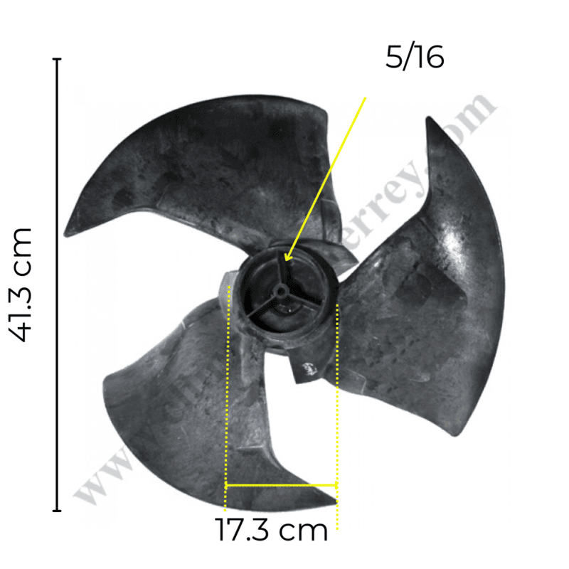 Aspa Para Minisplit, Condensador, 2 Toneladas, Diametro Exterior 41.3 Cm, Centro 8.6 Cm, Flecha 5/16, Izquierda, 3 Hojas - 393010017R Aspa Para Minisplit, Condensador, 2 Toneladas, Diametro Exterior 41.3 Cm, Centro 8.6 Cm, Flecha 5/16, Izquierda, 3 Hojas - 393010017R
