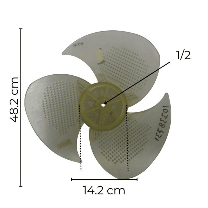 Aspa Para Minisplit, Condensador, 2 Toneladas, Diámetro Exterior 48.2 Cm, Altura 14.2 Cm, Flecha 1/2, Izquierda, 3 Hojas - 10338731 Aspa Para Minisplit, Condensador, 2 Toneladas, Diámetro Exterior 48.2 Cm, Altura 14.2 Cm, Flecha 1/2, Izquierda, 3 Hojas - 10338731