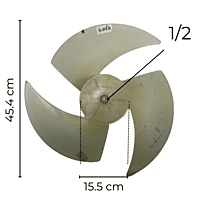 Aspa Para Minisplit, Condensador, 1.5 Toneladas, Diámetro Exterior 45.4 Cm, Altura 15.5 Cm, Flecha 1/2, Derecha, 3 Hojas - 10335257 Aspa Para Minisplit, Condensador, 1.5 Toneladas, Diámetro Exterior 45.4 Cm, Altura 15.5 Cm, Flecha 1/2, Derecha, 3 Hojas - 10335257