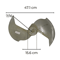 Aspa Para Minisplit, Condensador 1.5 Toneladas, Diámetro Exterior 47.1 Cm, Altura 15.6 Cm, Flecha 7/16 , Derecha, 2 Hojas -10333426 -3145 Aspa Para Minisplit, Condensador 1.5 Toneladas, Diámetro Exterior 47.1 Cm, Altura 15.6 Cm, Flecha 7/16 , Derecha, 2 Hojas -10333426 -3145