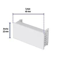 Tapón ciego, 1 módulo, línea Española, color blanco - TA-EB / 47058