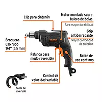 Taladro 1/4', 380W, TRUPER INDUSTRIAL, 103067 - TAL-1/4N Taladro 1/4', 380W, TRUPER INDUSTRIAL, 103067 - TAL-1/4N