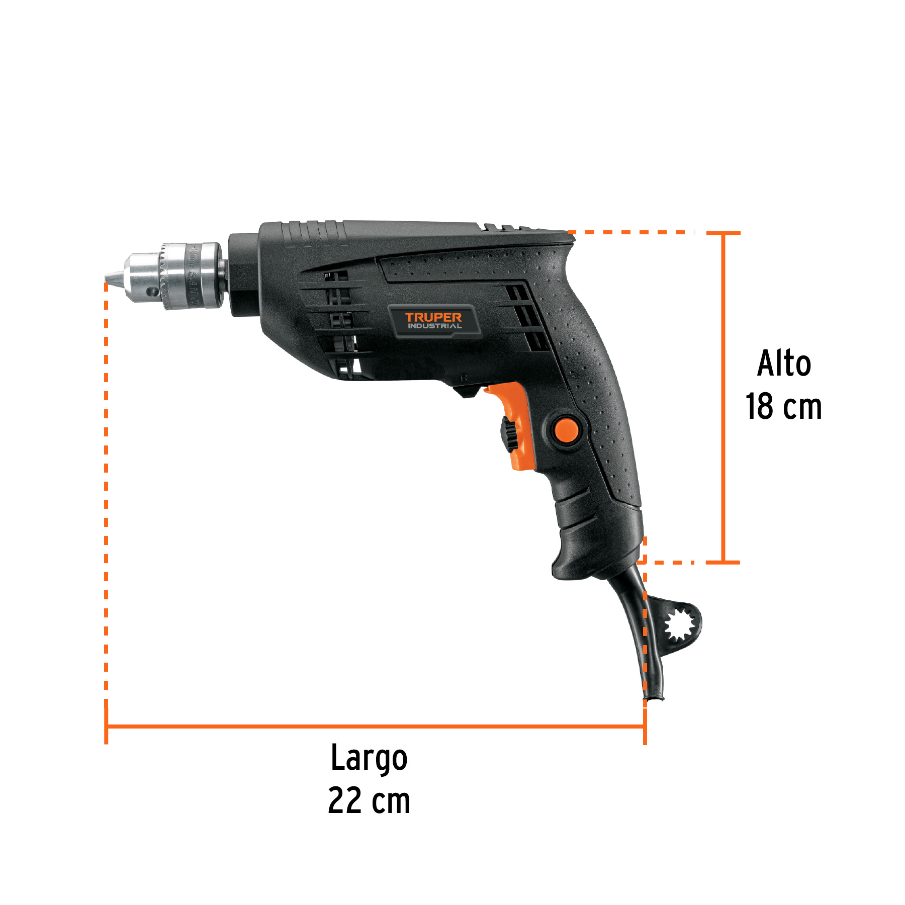 Taladro 3/8' 450 W, industrial, Truper - TAL-3/8N2 / 16706 Taladro 3/8' 450 W, industrial, Truper - TAL-3/8N2 / 16706
