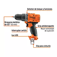 Taladro 1/2', 20V, sin accesorios, PRO, 103250 - TALI-20AS Taladro 1/2', 20V, sin accesorios, PRO, 103250 - TALI-20AS