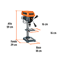 Taladro de piso 8", 1/3 HP (250 W), broquero 1/2", Truper TAPI-8 / 16174 Taladro de piso 8", 1/3 HP (250 W), broquero 1/2", Truper TAPI-8 / 16174