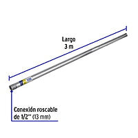 Tubo Conduit 1/2' pared gruesa (1.6 mm), et. amarilla, 3 m 45286 - TC-1/2-GA