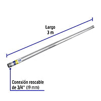 Tubo Conduit 3/4' pared gruesa (1.6 mm), et. amarilla, 3 m 45287 - TC-3/4-GA