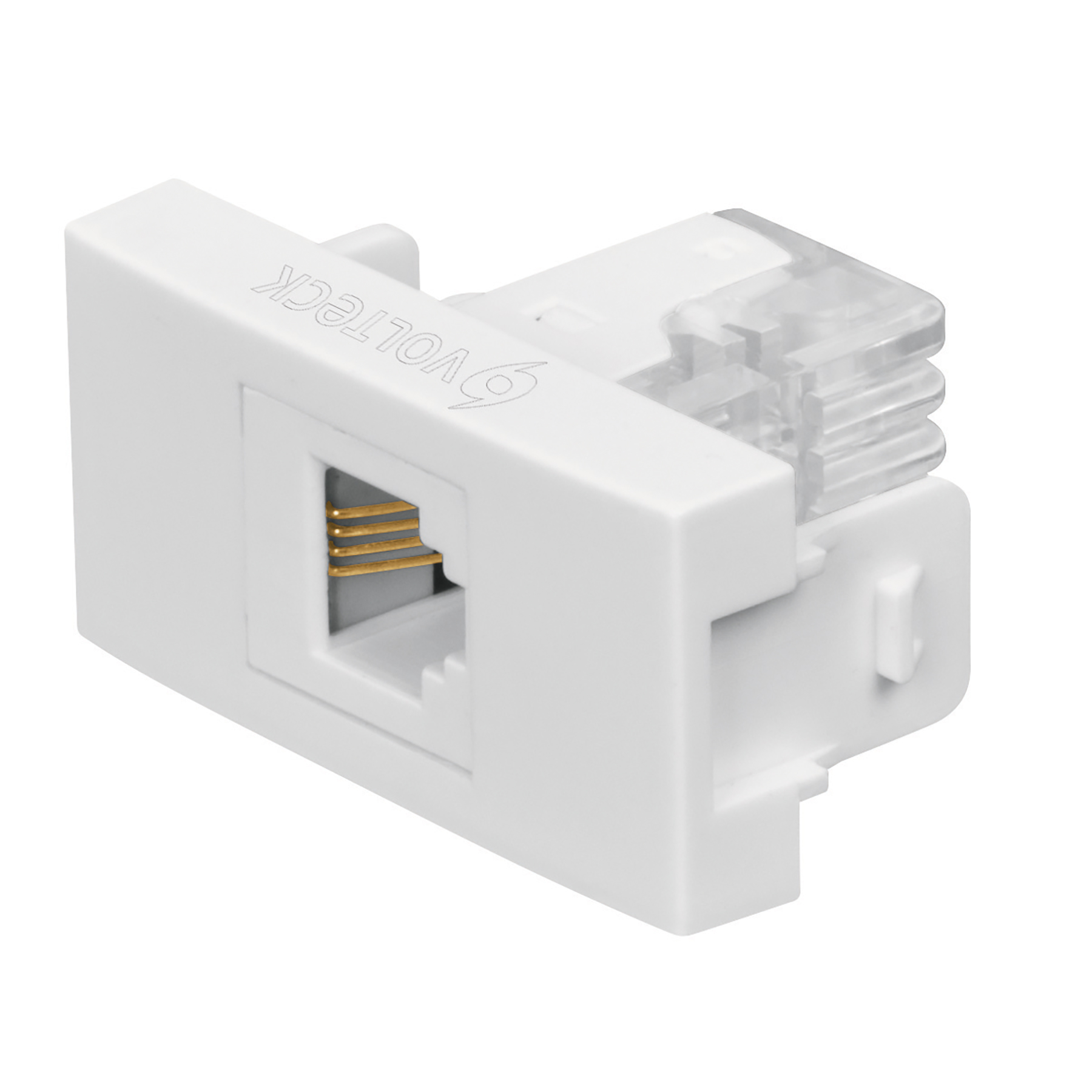 Toma de teléfono, línea Oslo, color blanco - TE-OB / 48327