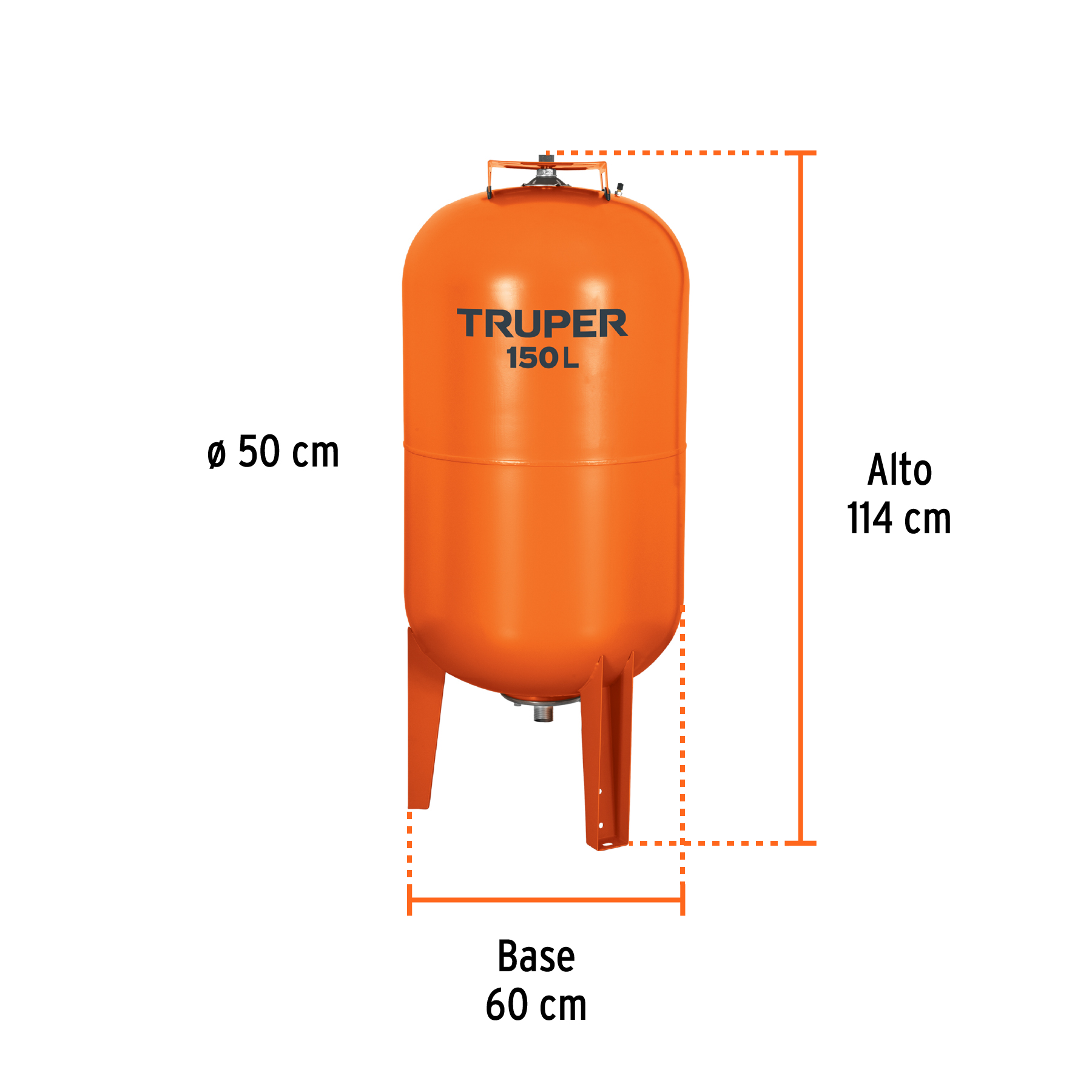 Tanque para bomba hidroneumática HIDR-1-1/2X150 - TAN-HIDR-1-1/2X150 / 13597
