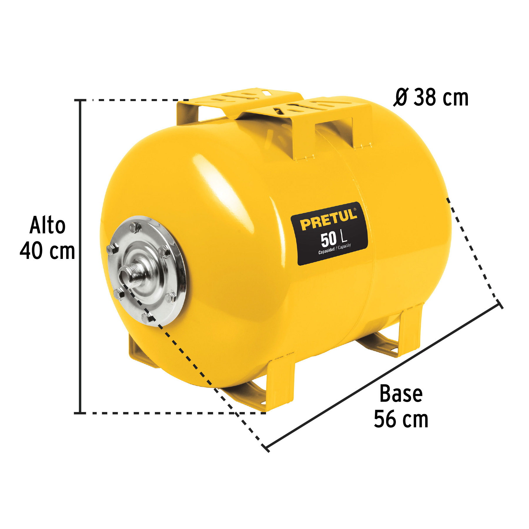 Tanque para bombas hidroneumáticas HIDR-1/2X50P, Pretul - TAN-HIDR-1/2X50P / 27041