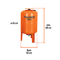Tanque para bomba hidroneumática HIDR-1X100 - TN-HN-1X100 / 13596 Tanque para bomba hidroneumática HIDR-1X100 - TN-HN-1X100 / 13596