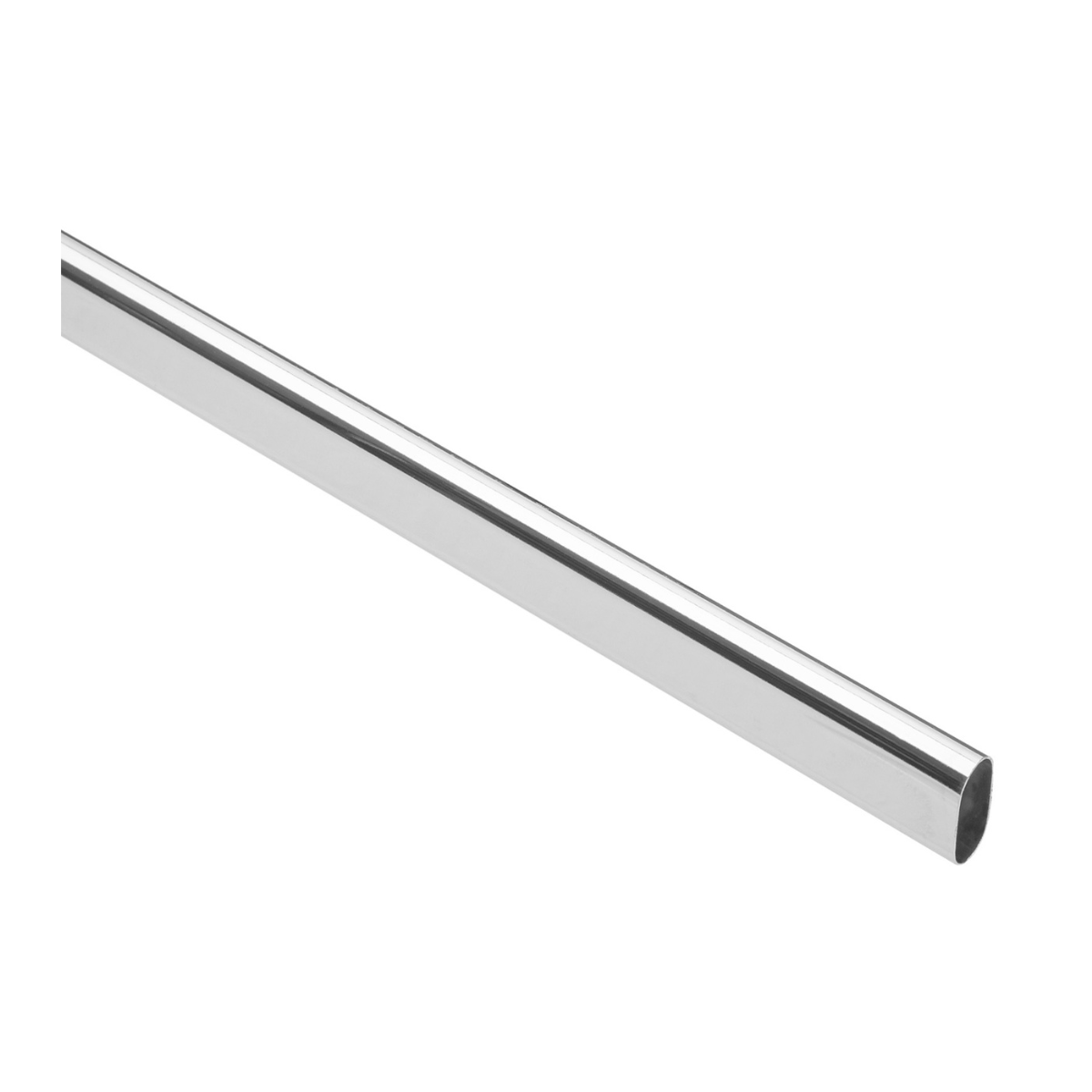 Tubo ovalado para clóset, 1.2 m, acero cromado, HERMEX - TO-512 / 45899 Tubo ovalado para clóset, 1.2 m, acero cromado, HERMEX - TO-512 / 45899