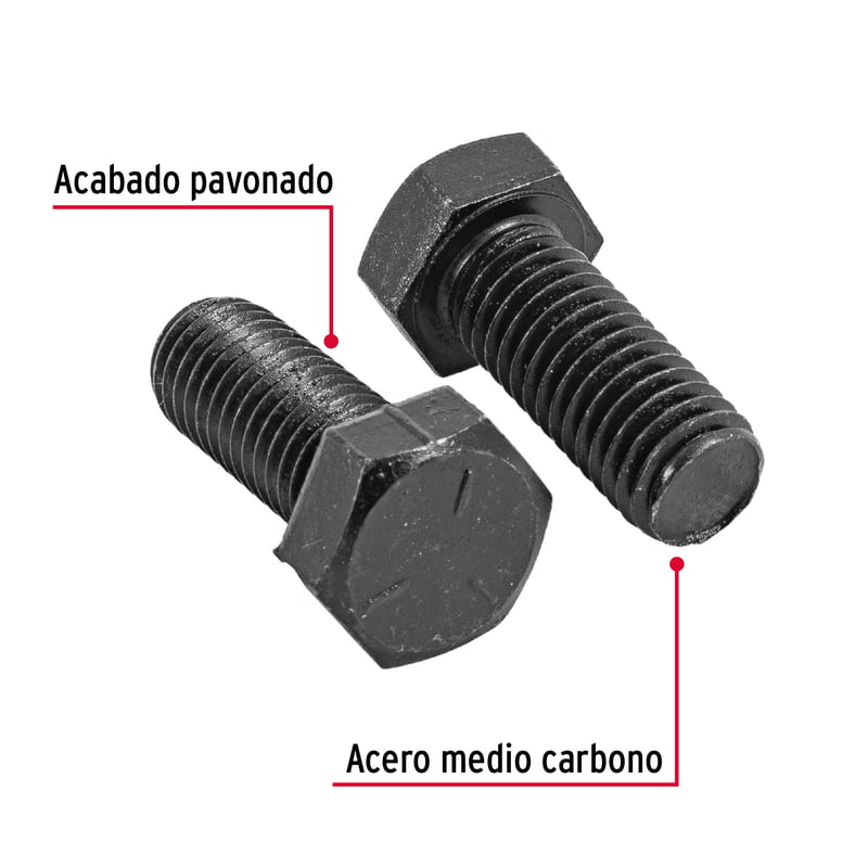 Bolsa con 40 tornillos 1/2' x 1-1/4' de acero, grado 5 - TOR5-1/2X1-1/4 / 44799 Bolsa con 40 tornillos 1/2' x 1-1/4' de acero, grado 5 - TOR5-1/2X1-1/4 / 44799
