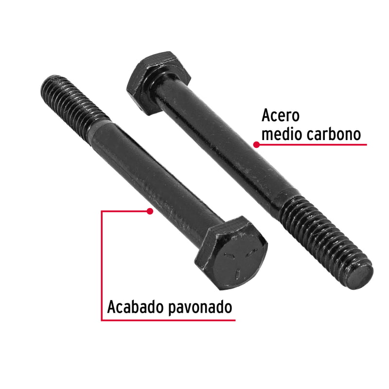 Bolsa con 50 tornillos 1/4' x 2-1/2' de acero, grado 5 - TOR5-1/4X2-1/2 / 44769 Bolsa con 50 tornillos 1/4' x 2-1/2' de acero, grado 5 - TOR5-1/4X2-1/2 / 44769