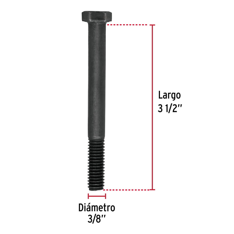 Bolsa con 30 tornillos 3/8' x 3-1/2' de acero, grado 5 - TOR5-3/8X3-1/2 / 44788 Bolsa con 30 tornillos 3/8' x 3-1/2' de acero, grado 5 - TOR5-3/8X3-1/2 / 44788