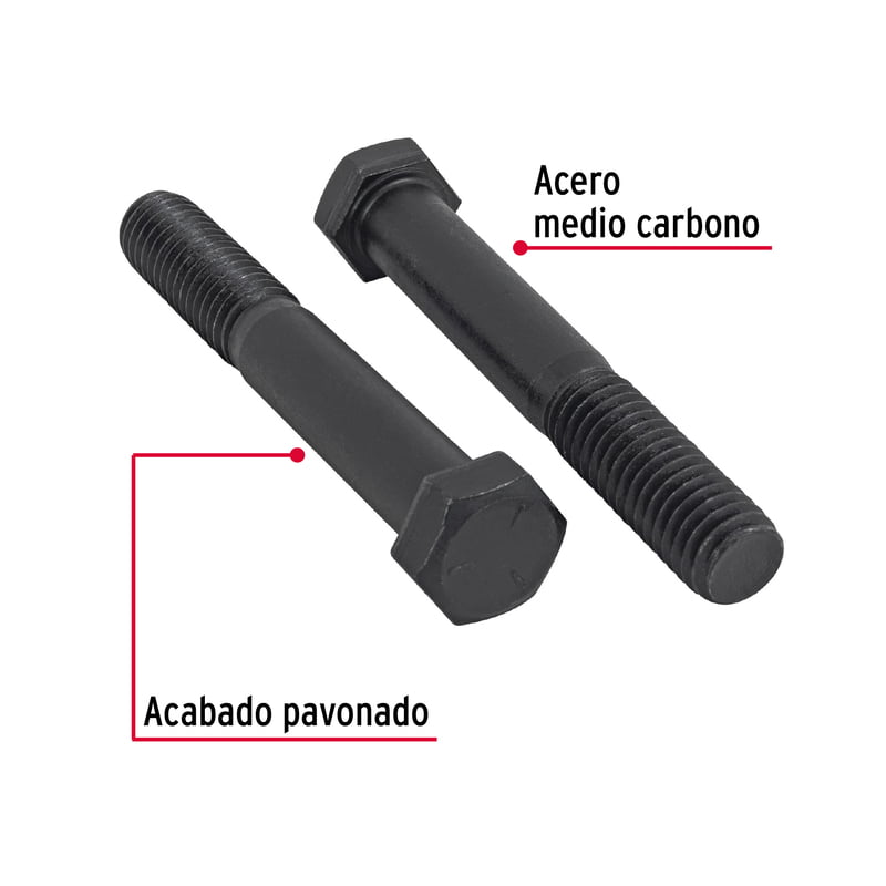 Bolsa con 30 tornillos 7/16' x 3' de acero, grado 5 - TOR5-7/16X3 / 44795 Bolsa con 30 tornillos 7/16' x 3' de acero, grado 5 - TOR5-7/16X3 / 44795