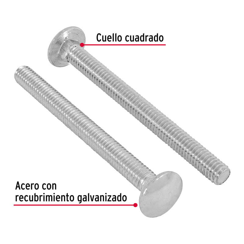 Bolsa con 50 tornillos 5/16' x 4' tipo coche - TORC-5/16X4 / 44727 Bolsa con 50 tornillos 5/16' x 4' tipo coche - TORC-5/16X4 / 44727