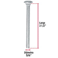 Bolsa con 50 tornillos 5/16' x 3-1/2' tipo coche - TORC-5/16X3-1/2 / 44726 Bolsa con 50 tornillos 5/16' x 3-1/2' tipo coche - TORC-5/16X3-1/2 / 44726