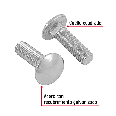 Bolsa con 50 tornillos 7/16' x 1-1/2' tipo coche - TORC-7/16X1-1/2 / 44739
