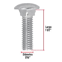 Bolsa con 50 tornillos 7/16' x 1-1/2' tipo coche - TORC-7/16X1-1/2 / 44739 Bolsa con 50 tornillos 7/16' x 1-1/2' tipo coche - TORC-7/16X1-1/2 / 44739