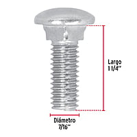 Bolsa con 50 tornillos 7/16' x 1-1/4' tipo coche - TORC-7/16X1-1/4 / 44738 Bolsa con 50 tornillos 7/16' x 1-1/4' tipo coche - TORC-7/16X1-1/4 / 44738