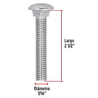 Bolsa con 30 tornillos 7/16' x 2-1/2' tipo coche - TORC-7/16X2-1/2 / 44741 Bolsa con 30 tornillos 7/16' x 2-1/2' tipo coche - TORC-7/16X2-1/2 / 44741