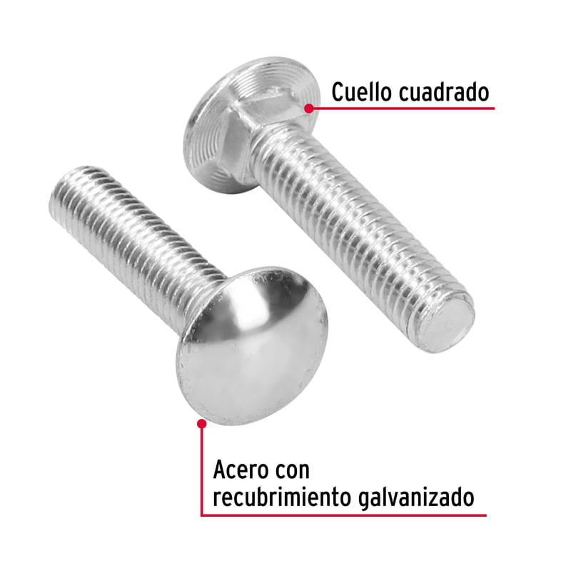 Bolsa con 40 tornillos 7/16' x 2' tipo coche - TORC-7/16X2 / 44740 Bolsa con 40 tornillos 7/16' x 2' tipo coche - TORC-7/16X2 / 44740