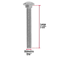 Bolsa con 20 tornillos 7/16' x 3-1/2' tipo coche - TORC-7/16X3-1/2 / 44743 Bolsa con 20 tornillos 7/16' x 3-1/2' tipo coche - TORC-7/16X3-1/2 / 44743