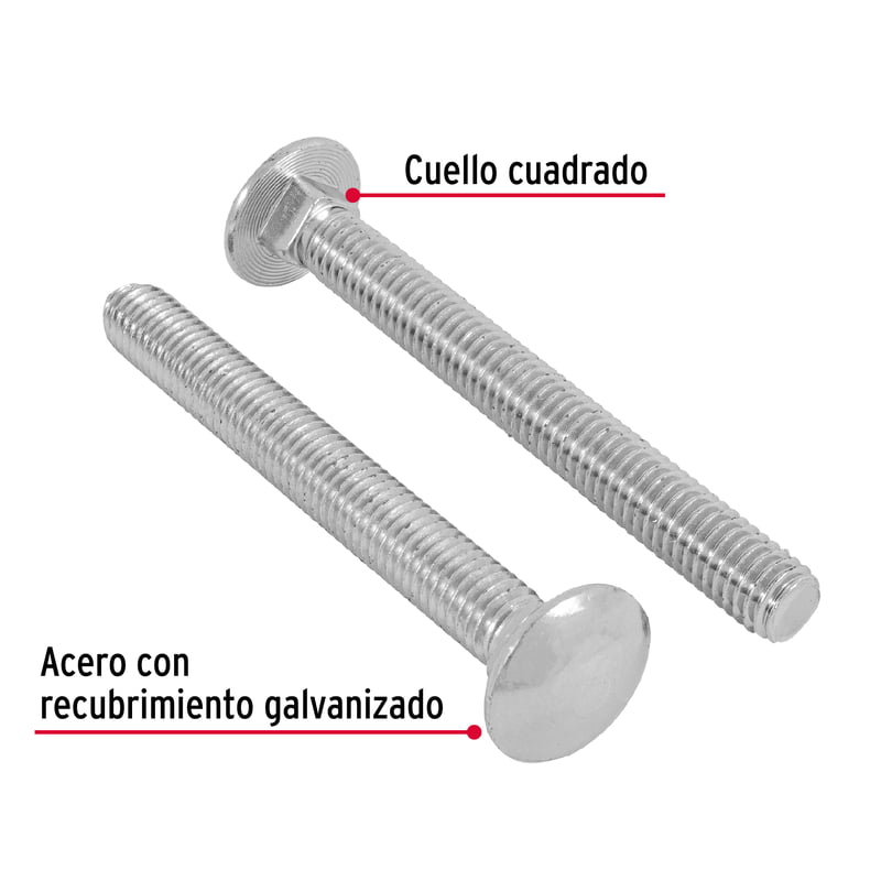 Bolsa con 20 tornillos 7/16' x 4' tipo coche - TORC-7/16X4 / 44744 Bolsa con 20 tornillos 7/16' x 4' tipo coche - TORC-7/16X4 / 44744