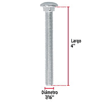 Bolsa con 20 tornillos 7/16' x 4' tipo coche - TORC-7/16X4 / 44744 Bolsa con 20 tornillos 7/16' x 4' tipo coche - TORC-7/16X4 / 44744