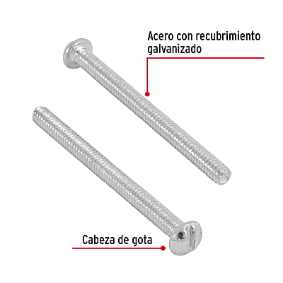 Bolsa con 300 tornillos 1/8' x 1-1/2' tipo estufa - TORE-1/8X1-1/2 / 44604