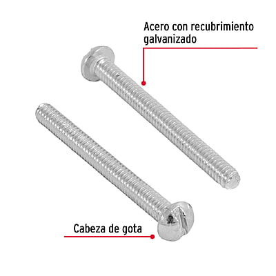 Bolsa con 350 tornillos 1/8' x 1-1/4' tipo estufa - TORE-1/8X1-1/4 / 44603