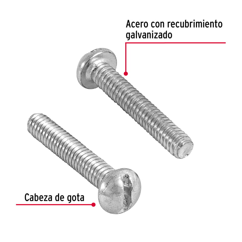 Bolsa con 500 tornillos 1/8' x 3/4' tipo estufa - TORE-1/8X3/4 / 44601 Bolsa con 500 tornillos 1/8' x 3/4' tipo estufa - TORE-1/8X3/4 / 44601