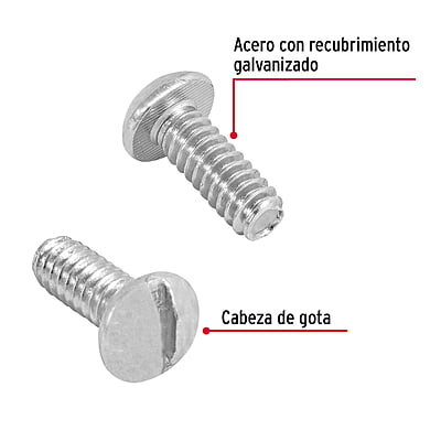 Bolsa con 300 tornillos 3/16' x 1/2' tipo estufa - TORE-3/16X1/2 / 44614