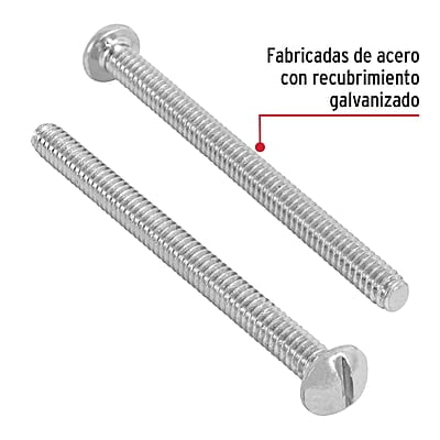Bolsa con 100 tornillos 3/16' x 2-1/2' tipo estufa - TORE-3/16X2-1/2 / 44621