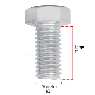 Bolsa con 40 tornillos 1/2' x 1-1/4' tipo máquina - TORM-1/2X1-1/4 / 44592