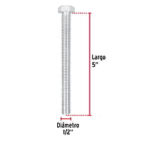 Bolsa con 10 tornillos 1/2' x 5' tipo máquina - TORM-1/2X5 / 44666 Bolsa con 10 tornillos 1/2' x 5' tipo máquina - TORM-1/2X5 / 44666
