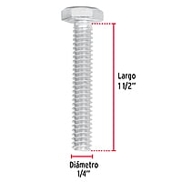 Bolsa con 80 tornillos 1/4' x 1-1/2' tipo máquina - TORM-1/4X1-1/2 / 44560 Bolsa con 80 tornillos 1/4' x 1-1/2' tipo máquina - TORM-1/4X1-1/2 / 44560