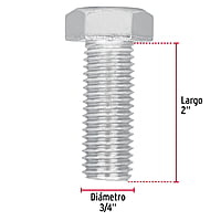 Bolsa con 6 tornillos 3/4' x 2-1/2' tipo máquina - TORM-3/4X2-1/2 / 44703 Bolsa con 6 tornillos 3/4' x 2-1/2' tipo máquina - TORM-3/4X2-1/2 / 44703