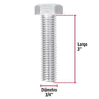 Bolsa con 4 tornillos 3/4' x 3-1/2' tipo máquina - TORM-3/4X3-1/2 / 44705 Bolsa con 4 tornillos 3/4' x 3-1/2' tipo máquina - TORM-3/4X3-1/2 / 44705