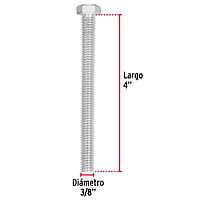 Bolsa con 30 tornillos 3/8' x 4' tipo máquina - TORM-3/8X4 / 44582 Bolsa con 30 tornillos 3/8' x 4' tipo máquina - TORM-3/8X4 / 44582