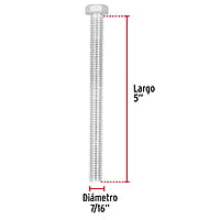 Bolsa con 10 tornillos 7/16' x 6' tipo máquina - TORM-7/16X6 / 44664